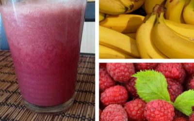 Smoothie maliny s banánem